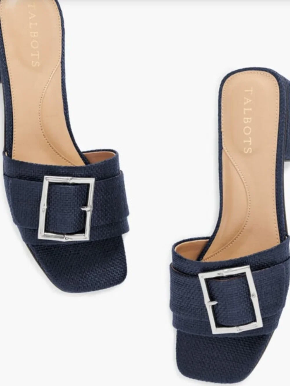 Talbots Raffia Slide with Buckle - 7M